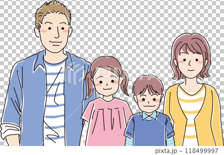 4人家族_上半身 118499997