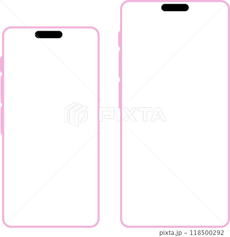 iPhone16のスマホフレーム素材（ピンク） 118500292