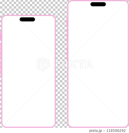 iPhone16のスマホフレーム素材（ピンク） 118500292