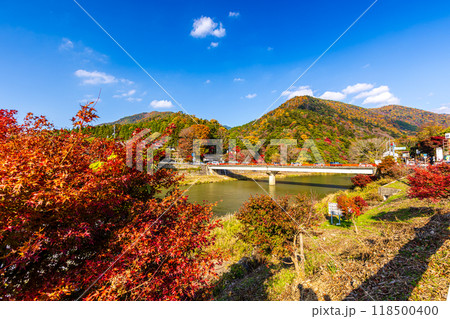 滋賀県　永源寺の紅葉 118500400