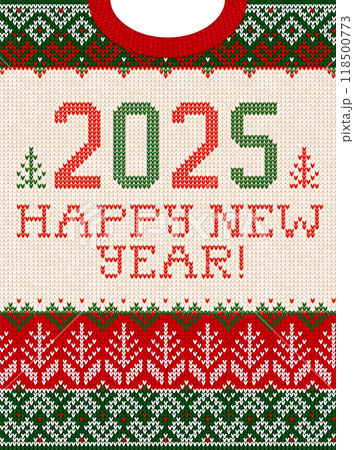 2025 Knitted Happy New Year Design Festive Holiday Ugly Sweater Pattern . Invitation Knitted Holiday Design 2025 Knitted Happy New Year Design Festive Holiday Ugly Sweater Pattern . Invitation Knitted Holiday Design 118500773