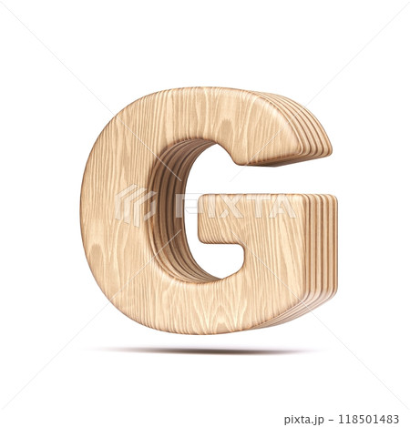 Plywood font Letter G 3D 118501483