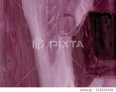 油彩の濃い赤紫系の手描きテクスチャ 油彩の濃い赤紫系の手描きテクスチャ 118502936