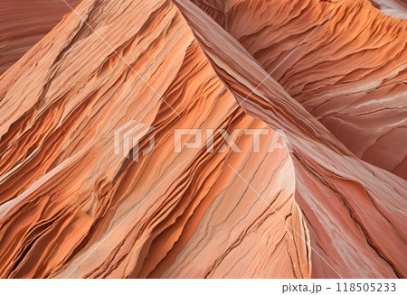 Mountain with unusual rock formations.AI Generated 118505233