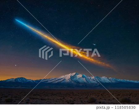 night landscape with stars in the mountains night landscape with stars in the mountains 118505830