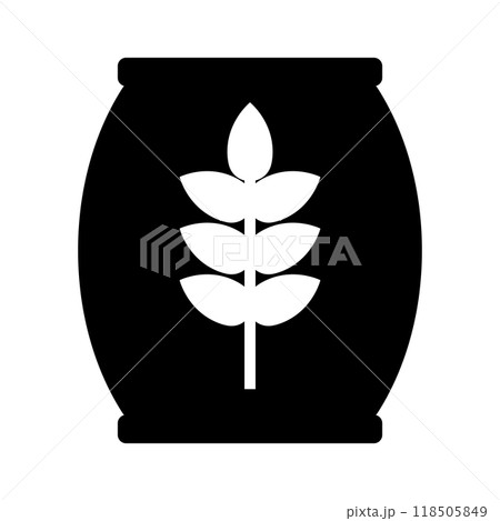 小麦粉のシルエットアイコン 118505849