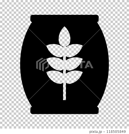 小麦粉のシルエットアイコン 118505849