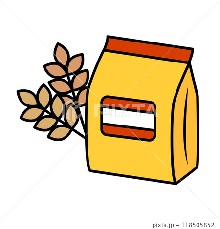 小麦と小麦粉のアイコン 118505852