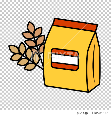 小麦と小麦粉のアイコン 118505852