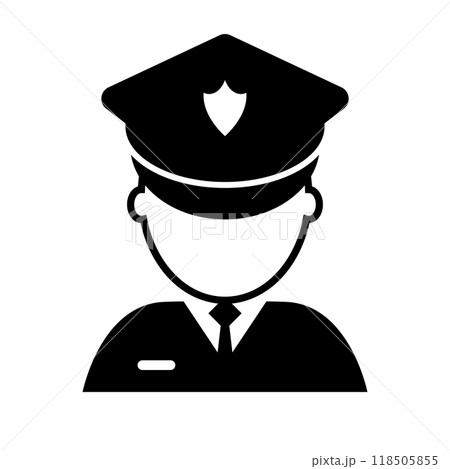 警察官のシルエットアイコン 警察官のシルエットアイコン 118505855