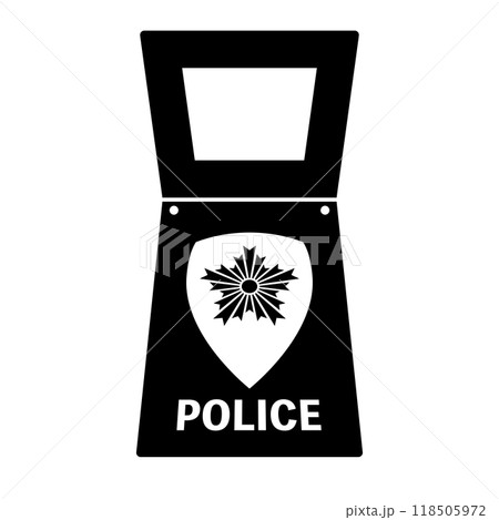 警察手帳 シルエット 118505972