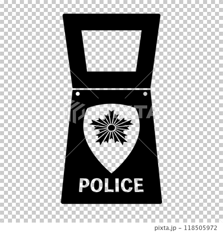 警察手帳 シルエット 118505972