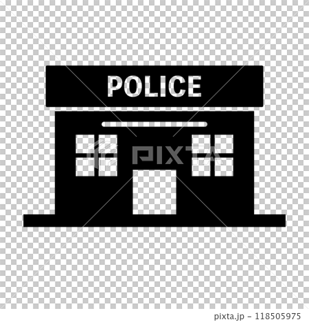 警察局警察崗亭剪影 118505975