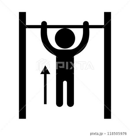 懸垂 筋トレ シルエット 懸垂 筋トレ シルエット 118505976