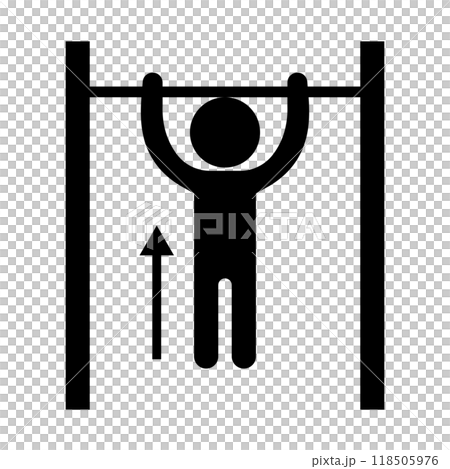 懸垂 筋トレ シルエット 懸垂 筋トレ シルエット 118505976