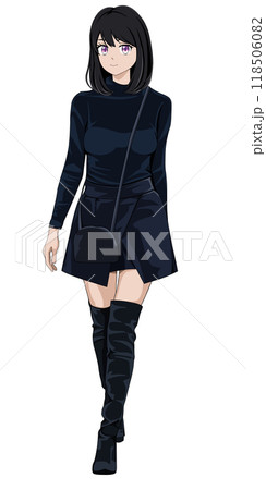 黒いドレスの女性 118506082