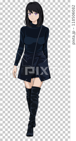 黒いドレスの女性 118506082