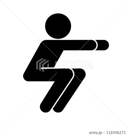 スクワット シルエット スクワット シルエット 118506271