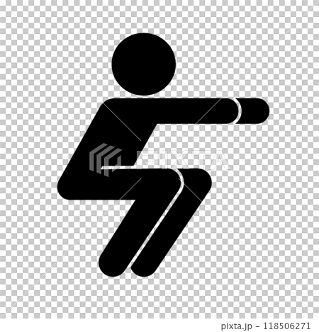 スクワット シルエット スクワット シルエット 118506271