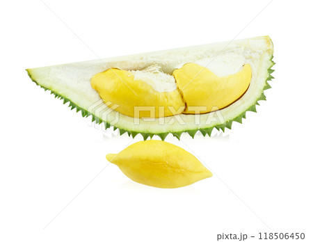 King of fruits, durian isolated on white background King of fruits, durian isolated on white background 118506450