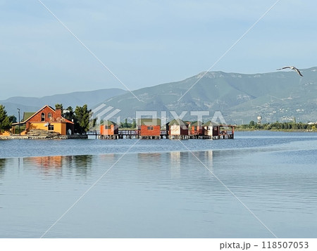 Tranquil landscape of lake water.Nature background. copy space 118507053