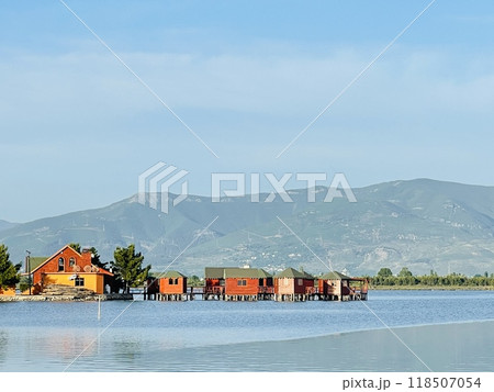 Tranquil landscape of lake water.Nature background. copy space Tranquil landscape of lake water.Nature background. copy space 118507054