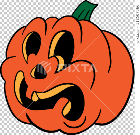 The jack o lantern classic cartoon style for halloween concept 118507366