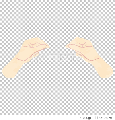 Hands pinching gesture parts watercolor style 118508076