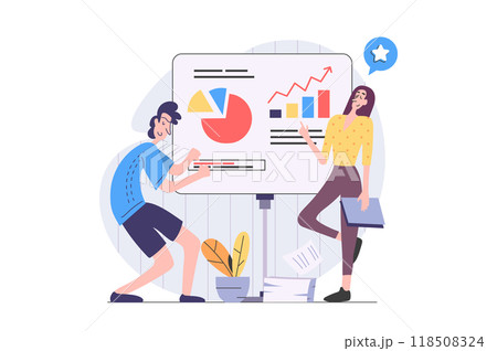 Business activities concept in modern flat...のイラスト素材 [118508324] - PIXTA