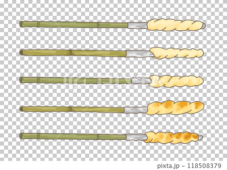 烘烤前的麵包棒,略呈褐色的棒麵包插圖集 2 烘烤前的麵包棒,略呈褐色的棒麵包插圖集 2 118508379