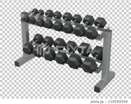 Gym Dumbbell rack, a stand for weightlifting gym equipment 118509304