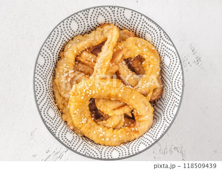 Hot butter squid rings Hot butter squid rings 118509439