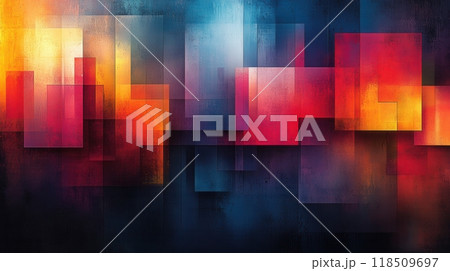 Illustration of the concept of identity through a spectrum of colors, shapes and textures, showcasing different visual elements. 118509697