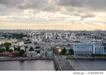 St. Petersburg from the roof, the Palace Bridge and the Neva River 118509744