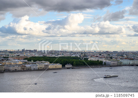 St. Petersburg from the roof, the Palace Bridge and the Neva River St. Petersburg from the roof, the Palace Bridge and the Neva River 118509745