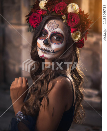 メキシコのお盆・死者の日やカラベラのイメージ 118509758