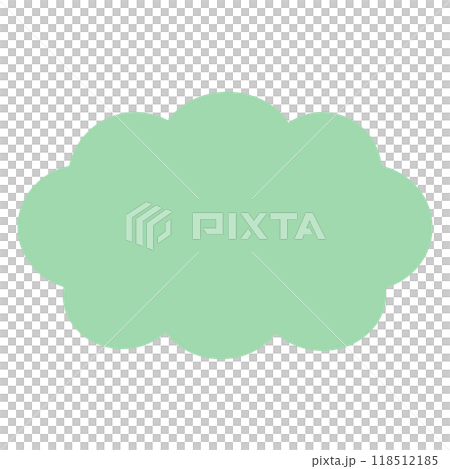 簡單的綠色雲形語音氣泡 118512185