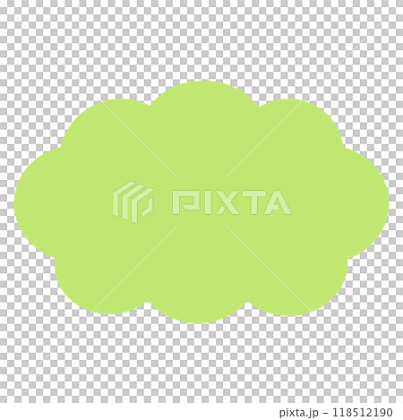 簡單的綠色雲形語音氣泡 118512190