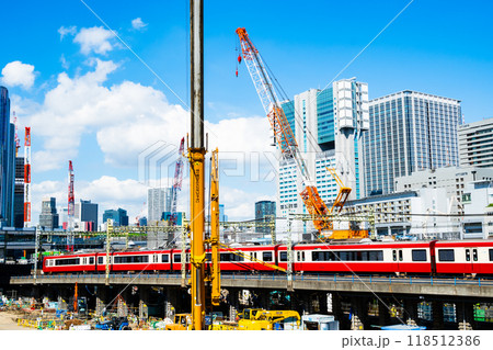 東京再開発 品川駅周辺の工事とクレーン 2024.09 c-2 高彩度コントラスト 東京再開発 品川駅周辺の工事とクレーン 2024.09 c-2 高彩度コントラスト 118512386
