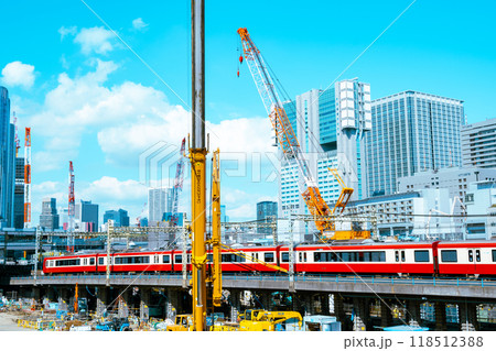 東京再開発 品川駅周辺の工事とクレーン 2024.09 c-4 ライトカラー 東京再開発 品川駅周辺の工事とクレーン 2024.09 c-4 ライトカラー 118512388