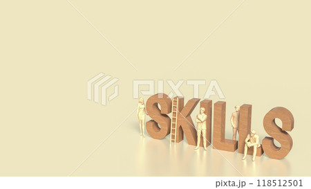 The skill text for Business concept 3d rendering. The skill text for Business concept 3d rendering. 118512501