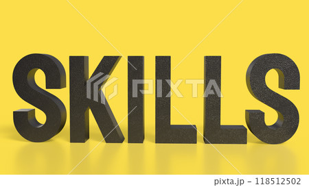 The skill text for Business concept 3d rendering. 118512502