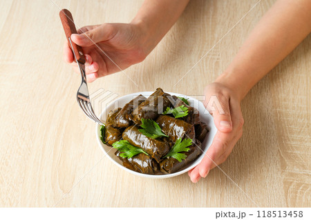 Dolma, tasty and delicious food, homemade food Dolma, tasty and delicious food, homemade food 118513458