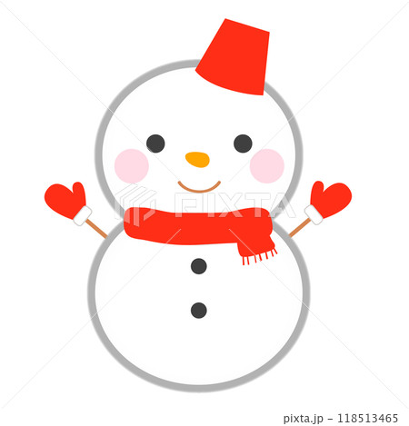 かわいい雪だるま かわいい雪だるま 118513465
