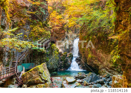 巌立峡（秋）：三ッ滝 118514116