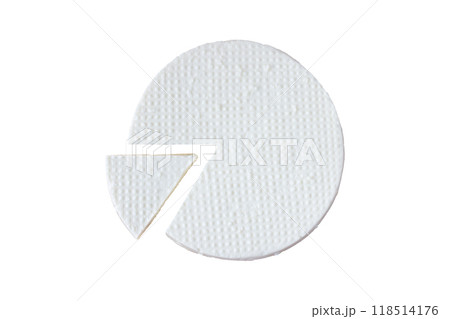 fresh brazilian white minas cheese isolated on white background 118514176