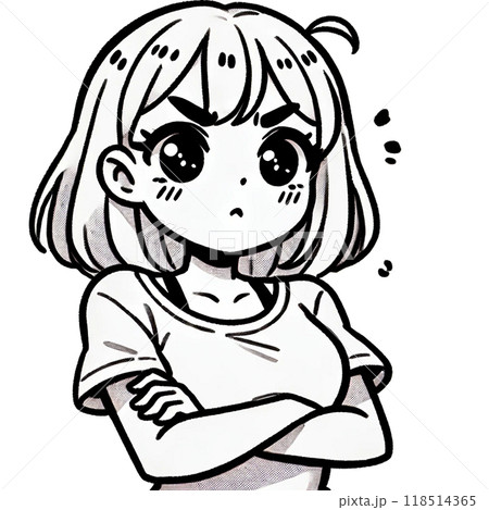怒っている女の子 怒っている女の子 118514365