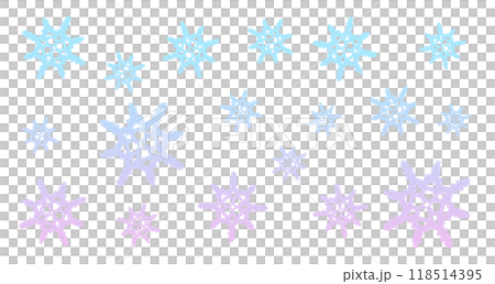 Pixelated snowflake pattern (blue pink) 118514395