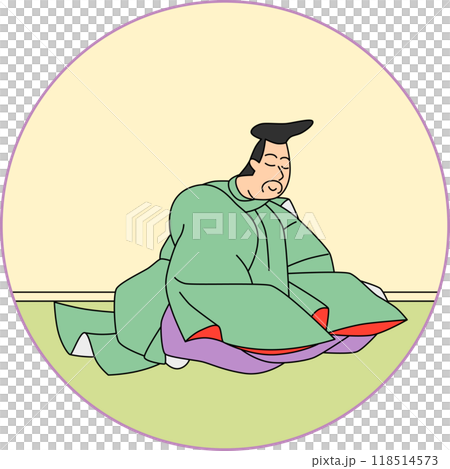 カラー円形百人一首　山部赤人 118514573