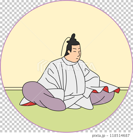 カラー円形百人一首　元良親王 118514687